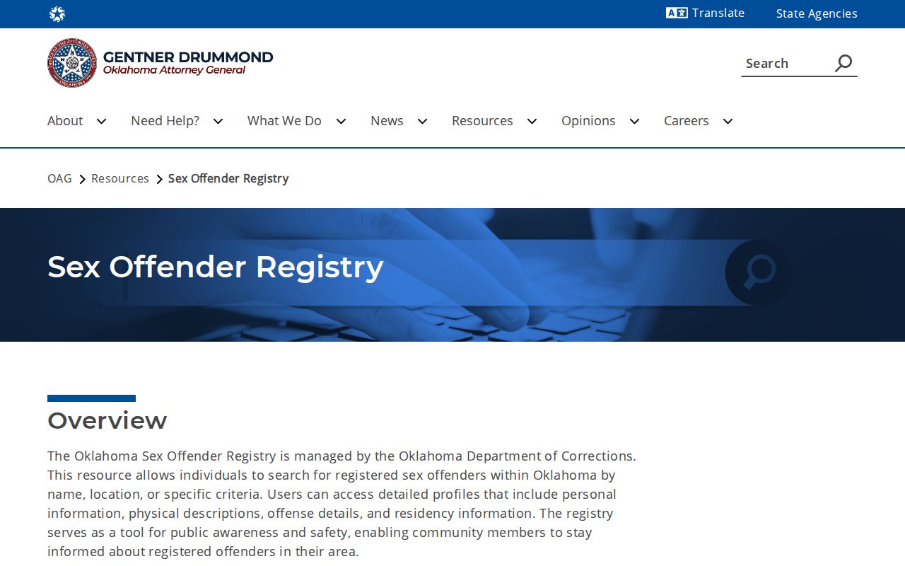 Oklahoma registry gateway for Seminole County released inmate record checks